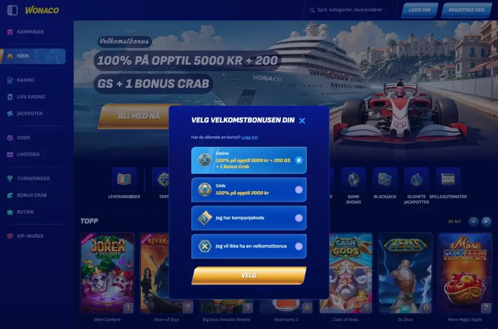 Schermata 2 di Wonaco Casino